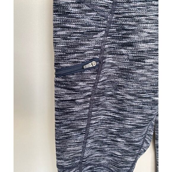 Zella Heathered Blue Zipped Pockets Ankle Leggings - Picture 5 of 9